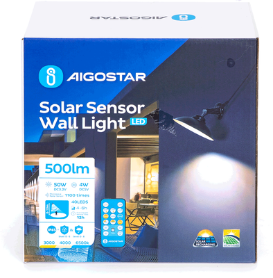Luz pared solar Aigostar 50w IP65